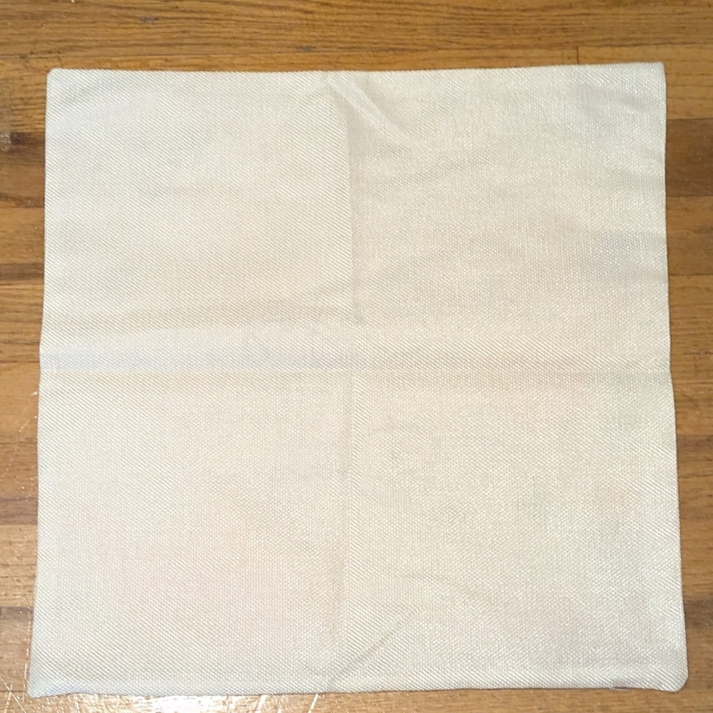 Enjoy this day burlap pillow case with spring and flower details - Picture 2 of 2